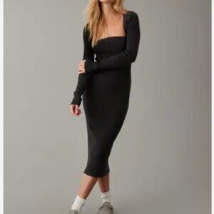 American Eagle Long-Sleeve Square Neck Sweater Dress